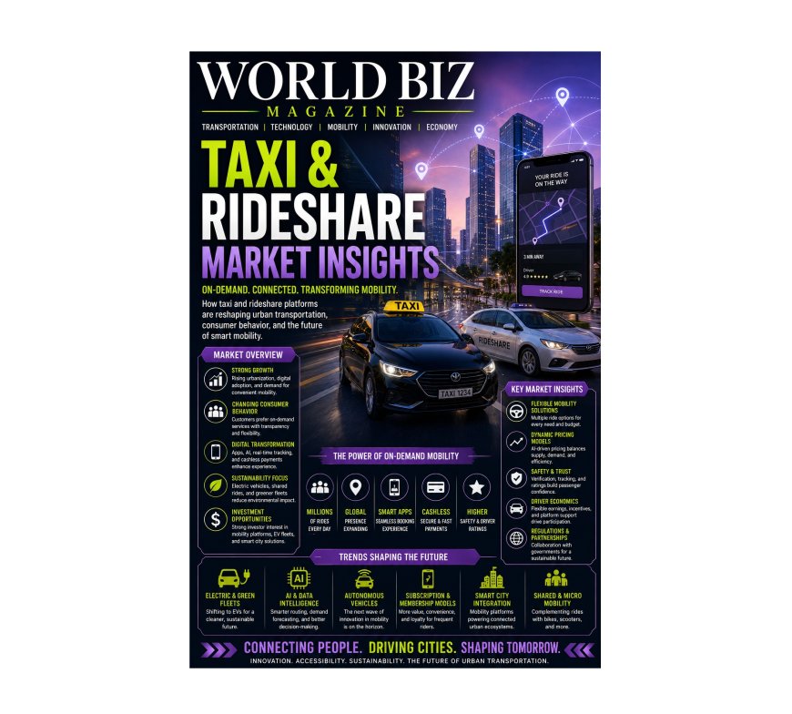 Taxi & Rideshare Market Insights: The Future of On-Demand Mobility and Smart Urban Transportation