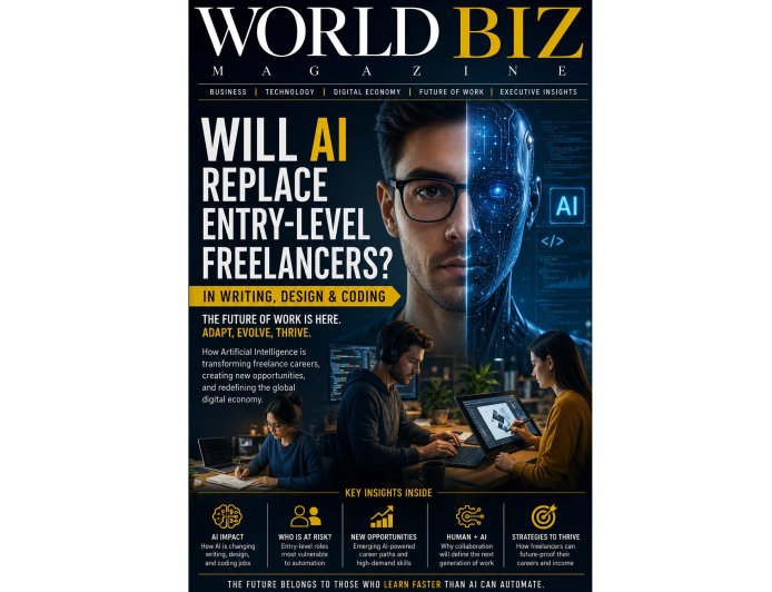 Will AI Replace Entry-Level Freelancers? The Future of Writing, Design & Coding | World Biz Magazine